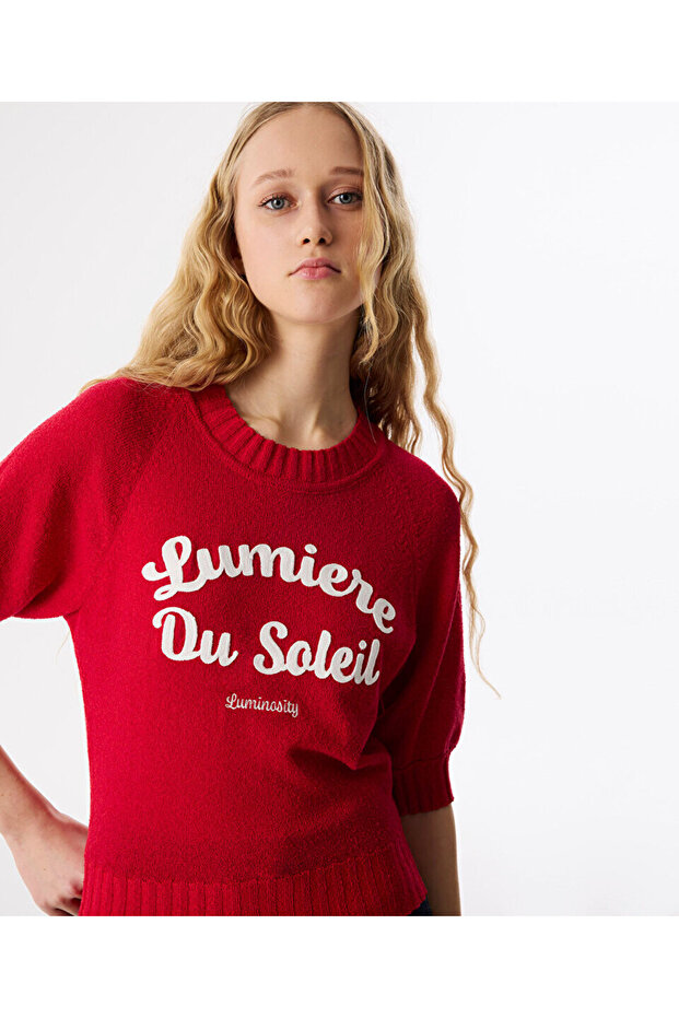 SLOGAN BASKILI TRİKO - 1