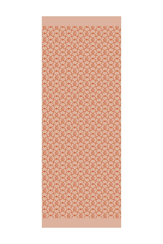 Marrakech Pattern Double Sided Shawl Cinnamon-Beige - 8