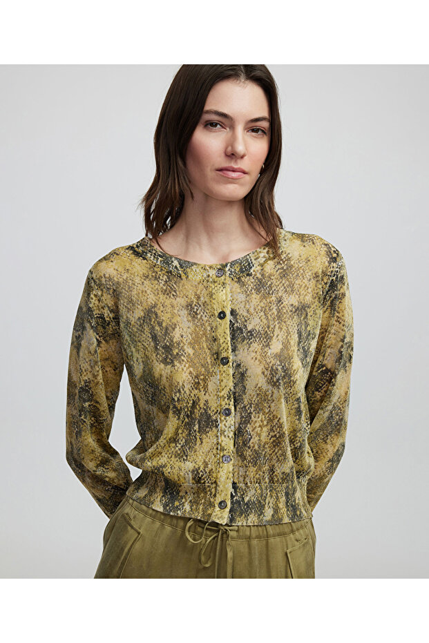 Baskılı hırka - 1