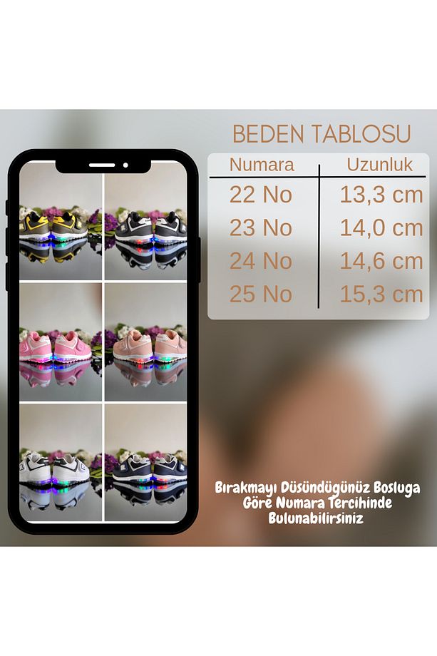 Memory Foam Hafızalı Tabanlık Hafif Rahat Yumuşak Esnek İlkadım Unisex Çocuk Sneaker Spor Ayakkabı - 5