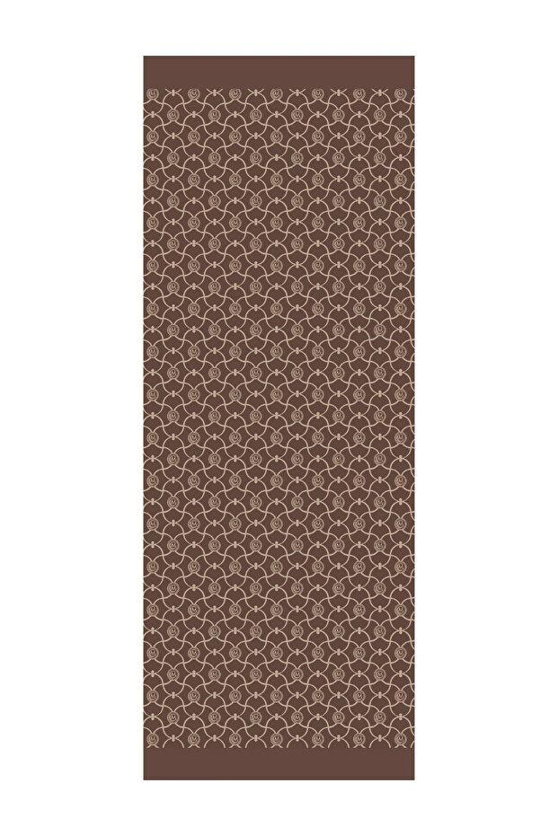 Marrakech Pattern Double Sided Shawl Bitter Brown-Beige - 6