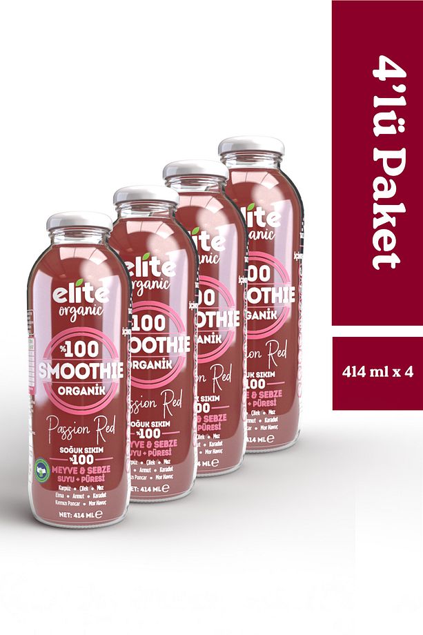 Organik Smoothie Passion Red 4'lü Paket 4 X 414ml - 1