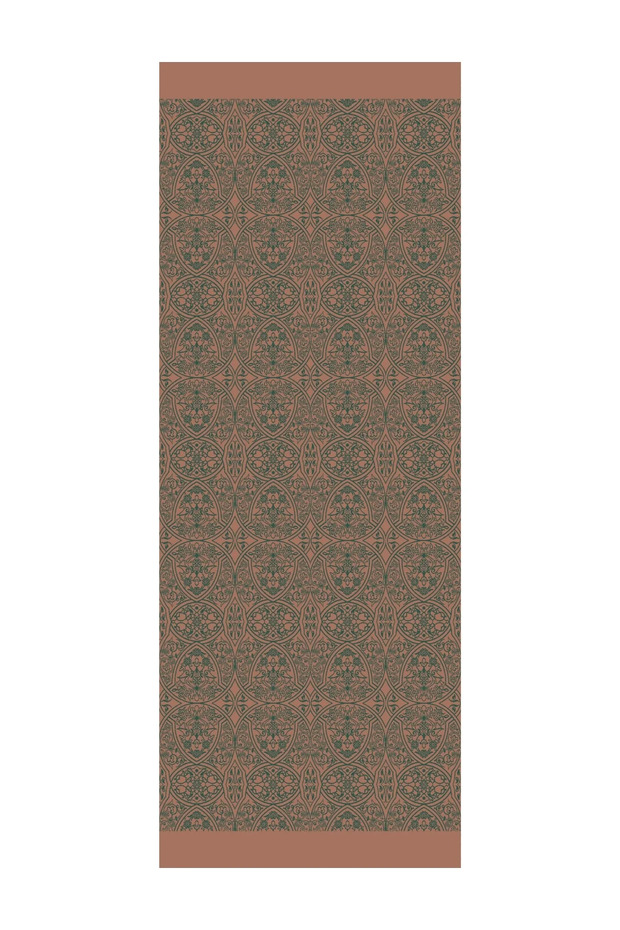 Morocco Pattern Double Sided Shawl Emerald-Apricot - 5