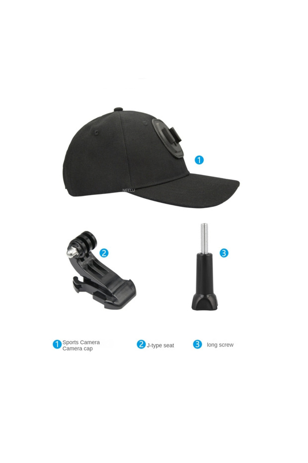 black color Adjustable Canvas Sun Hat Cap for Gopro Hero 12 11 10 9 8 7 6 5 4 3 insta360 x3 x2 Eken