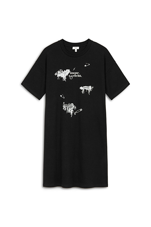 GÖRSEL BASKILI PENYE ELBİSE - 3