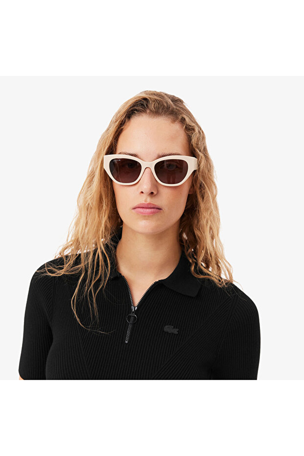 Kadın Slim Fit Kısa Kollu Yarım Fermuarlı Siyah Triko - 2