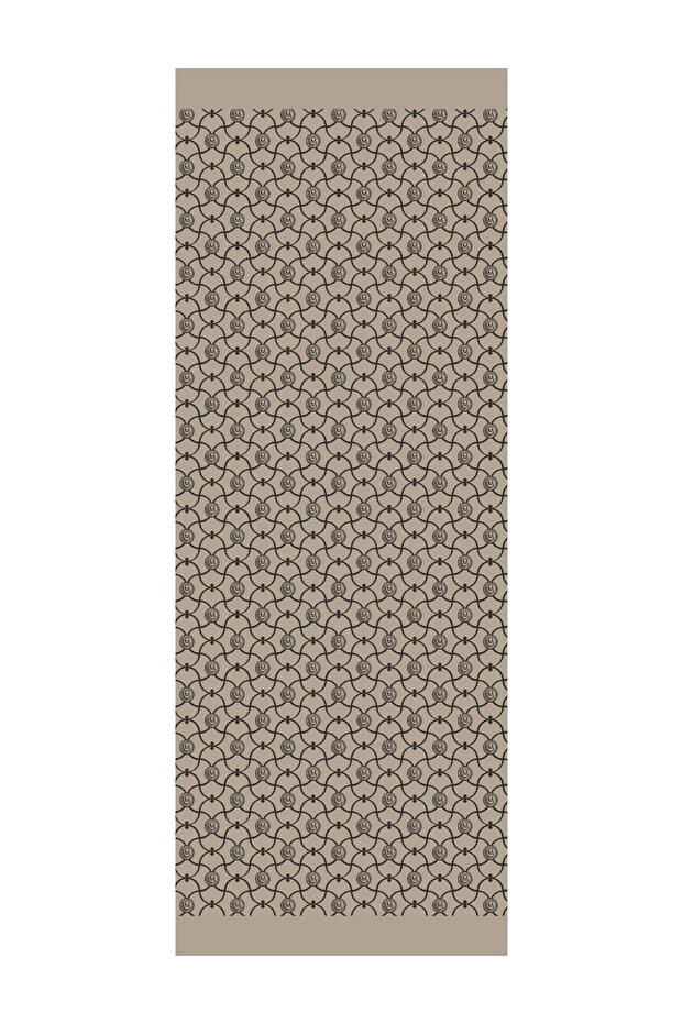 Marrakech Pattern Double-Sided Shawl Black-Beige - 6