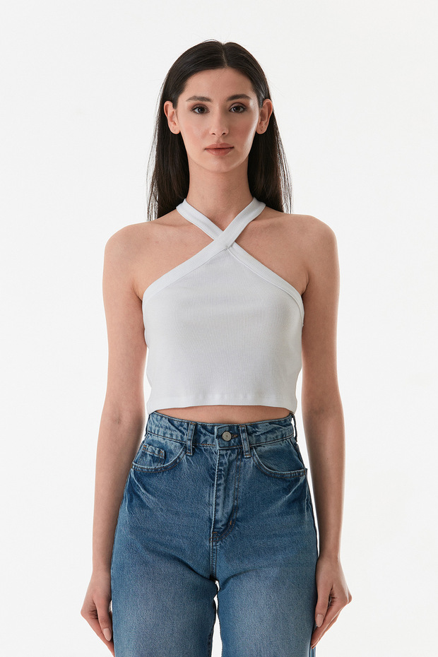 Basic Çapraz Askılı Bluz - 8