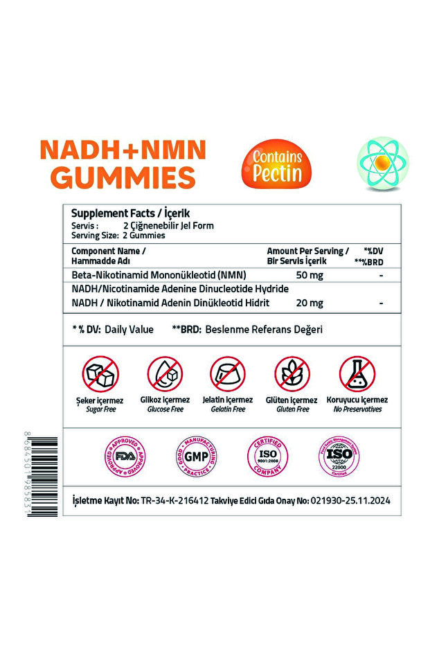 Nmn 50 Mg Nadh 20 Mg 60 Gummies - 3