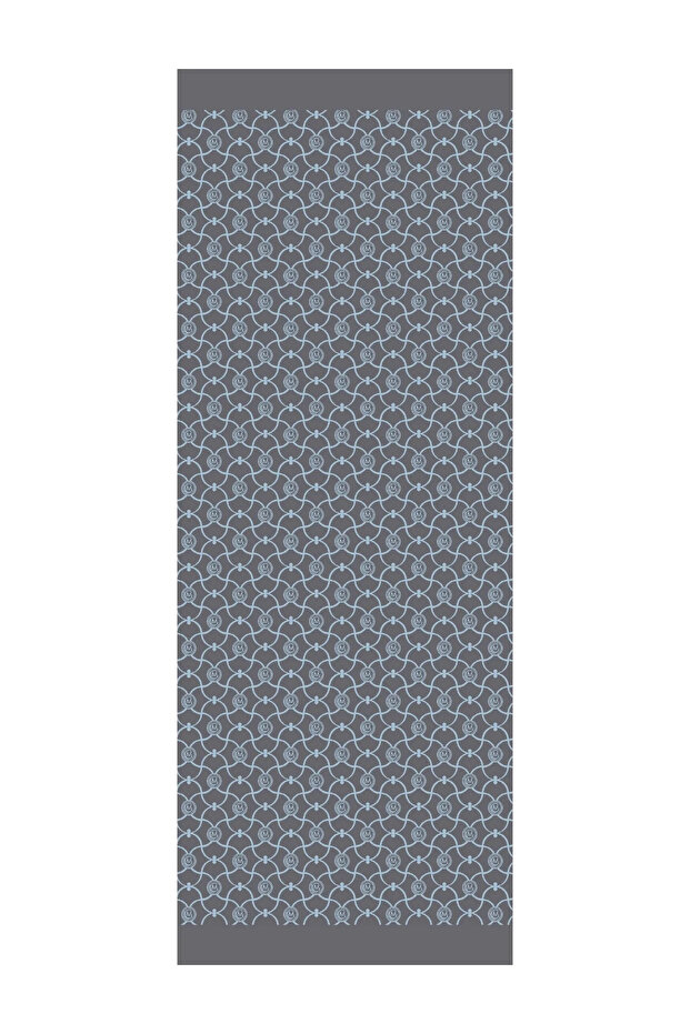 Marrakech Pattern Reversible Throw Blanket Dark Grey-Light Blue - 5