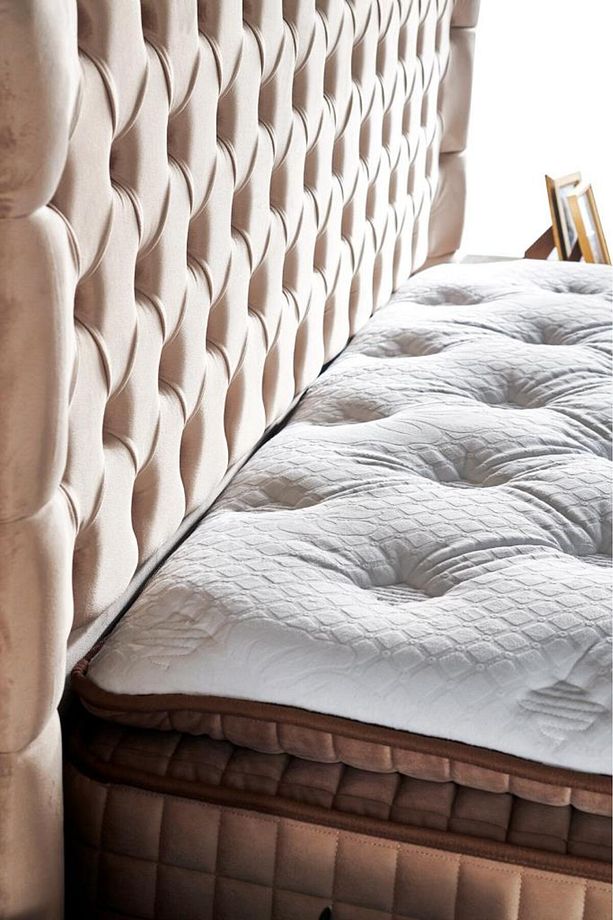 Elegance Lüks Yatak Baza ve Başlık Seti 160x200 cm Çift Kişilik Paket Yaylı Yumuşak Yatak Baza Başlı - 9