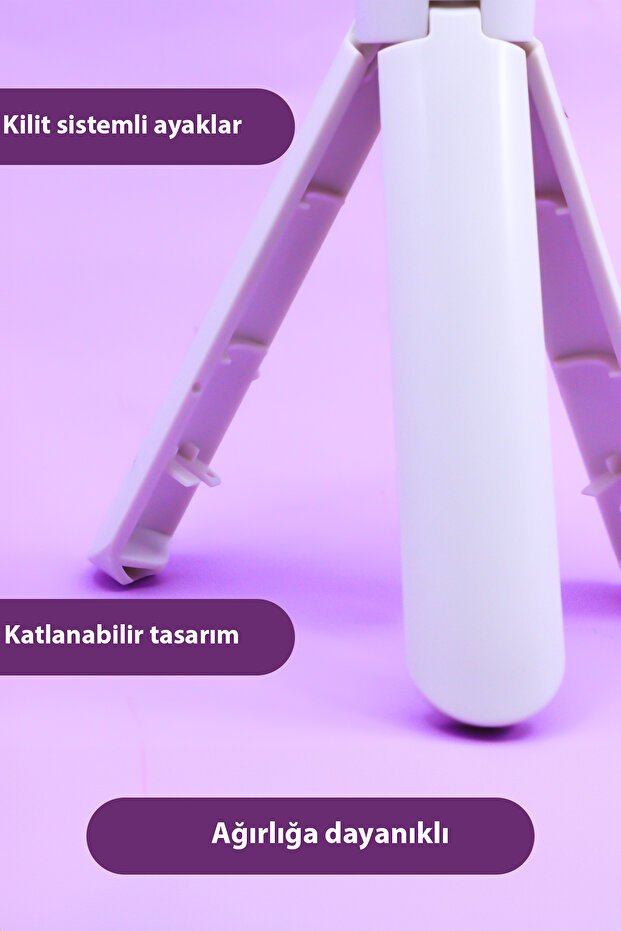 Ayaklı Beyaz Mini Tripod - 3