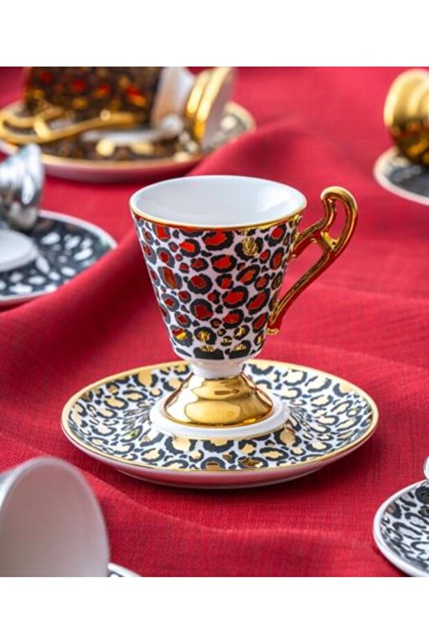 Taliana 6-Person Porcelain Turkish Coffee Cup Set
