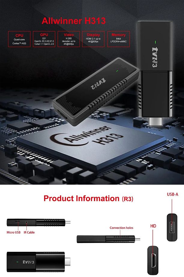 Android Tv Box Tv Stick Android Medya Oynatıcı Smart Tv Wifi Güncel Netflix Youtube İnat Tv Destekli - 6