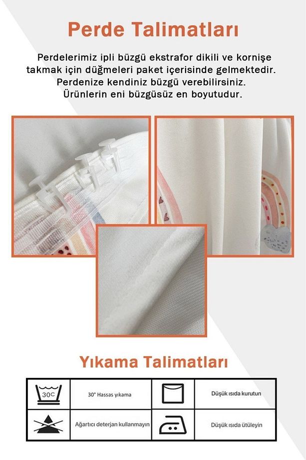 Ayda Uyuyan Ayıcık Fon Perde 135 - 2