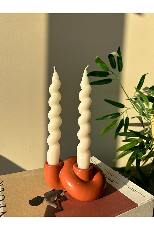 İki Oluklu Minimal Şamdan - 1