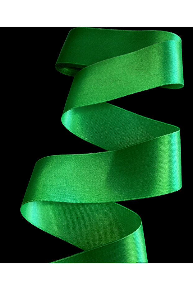 Green Satin Ribbon 6 cm 10 Meters One Roll