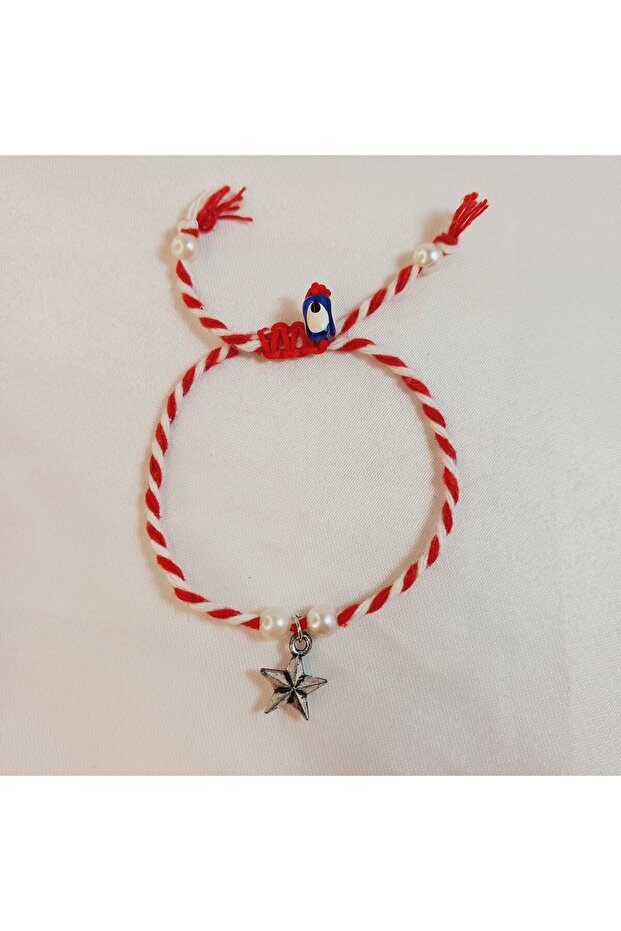 Standard Thread Martenitsa Bracelet - Classic Handmade Red String Luck, Love and Energy Star Bracelet