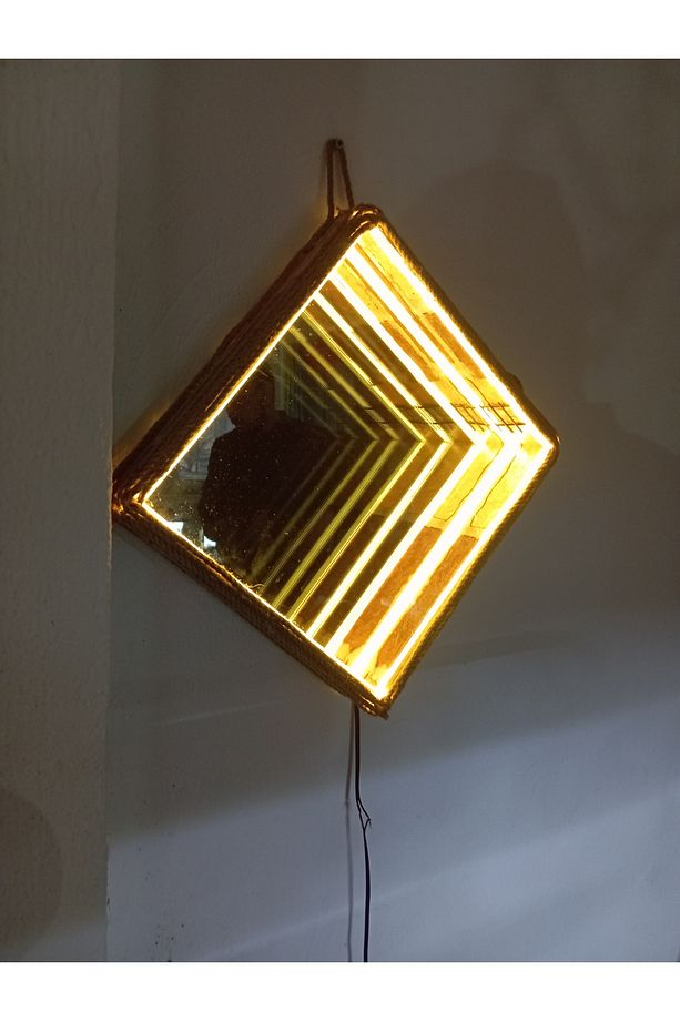 Ayna-neon ışıklı, sonsuzluk 30x30cm - 5