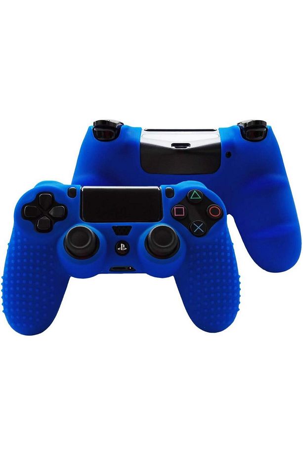 Ps4 Controller Joystick Oyun Kolu Gamepad Uyumlu - Silikon Koruyucu cover Mavi - 1
