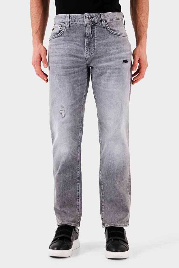 Stretch Cotton Slim Fit Jeans Men's Straight Leg Jeans Pants