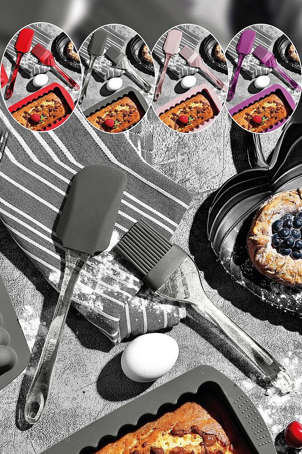Silikon Spatula Ve Silikon Fırça 2'li Set - 1