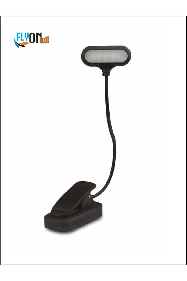 Klipsli Kitap Okuma Işığı Led Kitap Arası Okuma 5 Ledli Mandallı Lamba Beyaz Işık Masa Lambas-fnr100 - 2