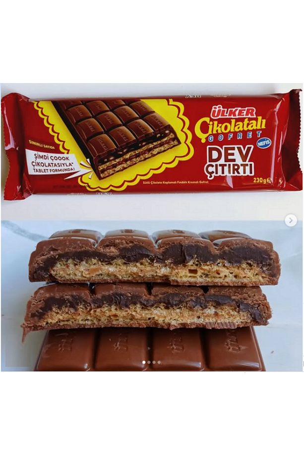 ÜLKER ÇİKOLATALI TABLET GOFRET DEV 230GR - 2