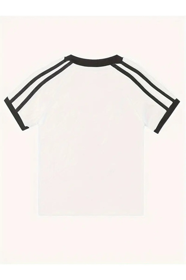 Nirvana Baskılı Double Stripe Bluz Body Crop - 2