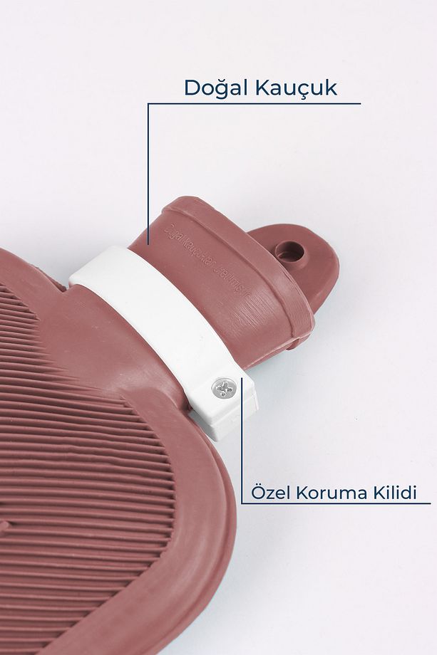 Kauçuk Termofor Mini Sıcak Su Torbası, Kokusuz Sıcak Su Torbası Pembe 1,5 L - 3