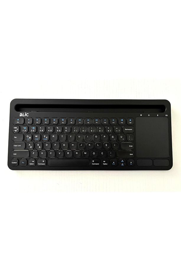 Kablosuz Type-C Şarjlı Bluetooth Klavye Touchpadli Telefon-Tablet Standlı iOS/Android/Windows Uyumlu - 5