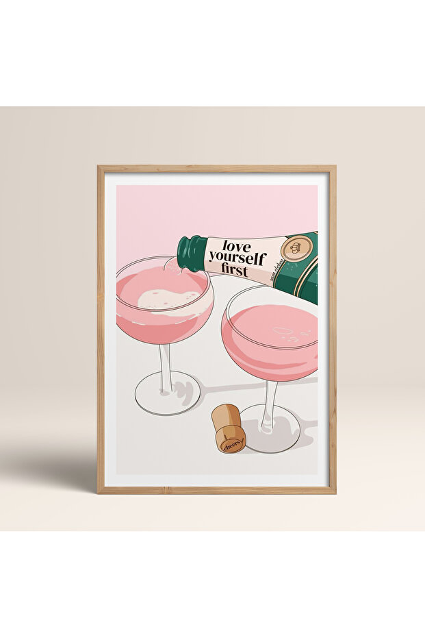 Tekli Ahşap Çerçeveli Tablo Tek Parça Poster Tablo TK/826 - 2