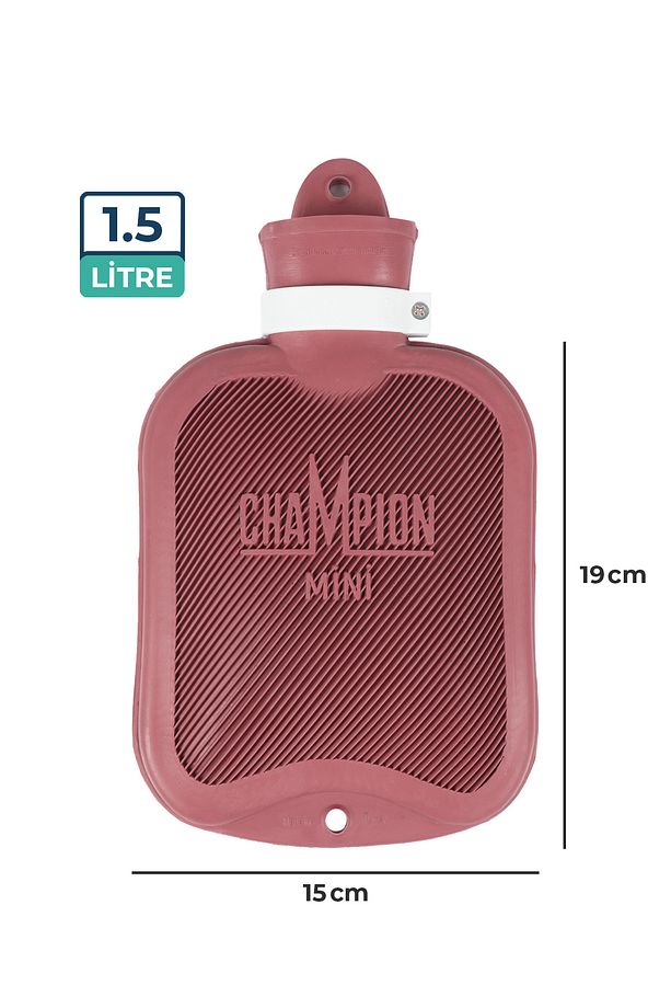 Kauçuk Termofor Mini Sıcak Su Torbası, Kokusuz Sıcak Su Torbası Pembe 1,5 L - 6