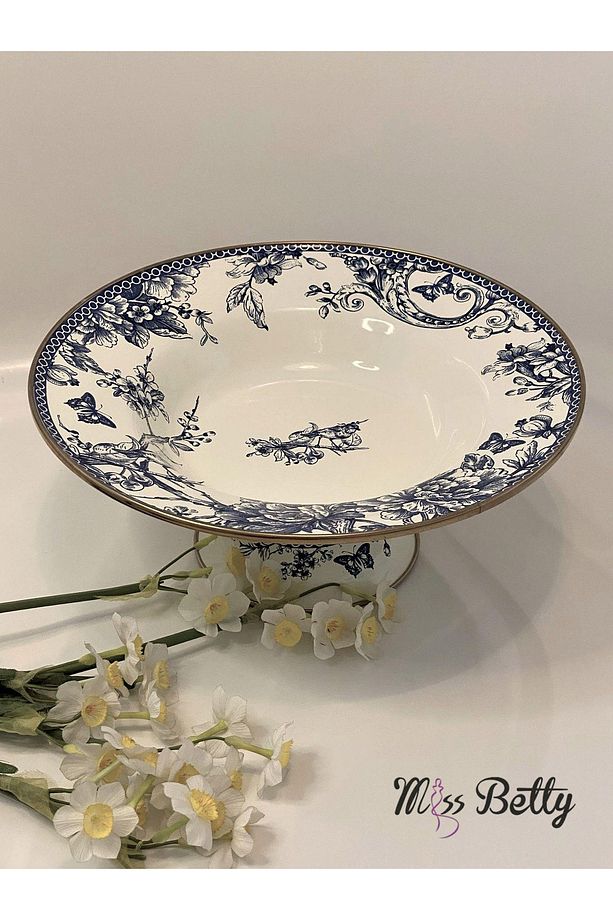 Blue Life Emaye Ayaklı Meyvelik 30 Cm - 3