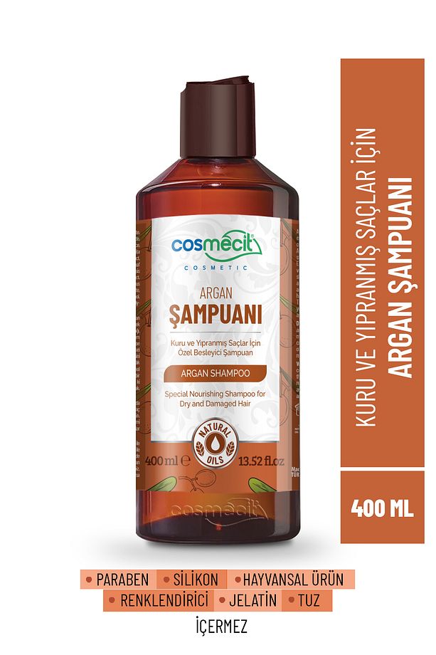 Kuru Ve Yıpranmış Saçlar Için Besleyici Argan Yağlı Şampuan 400ml - 1