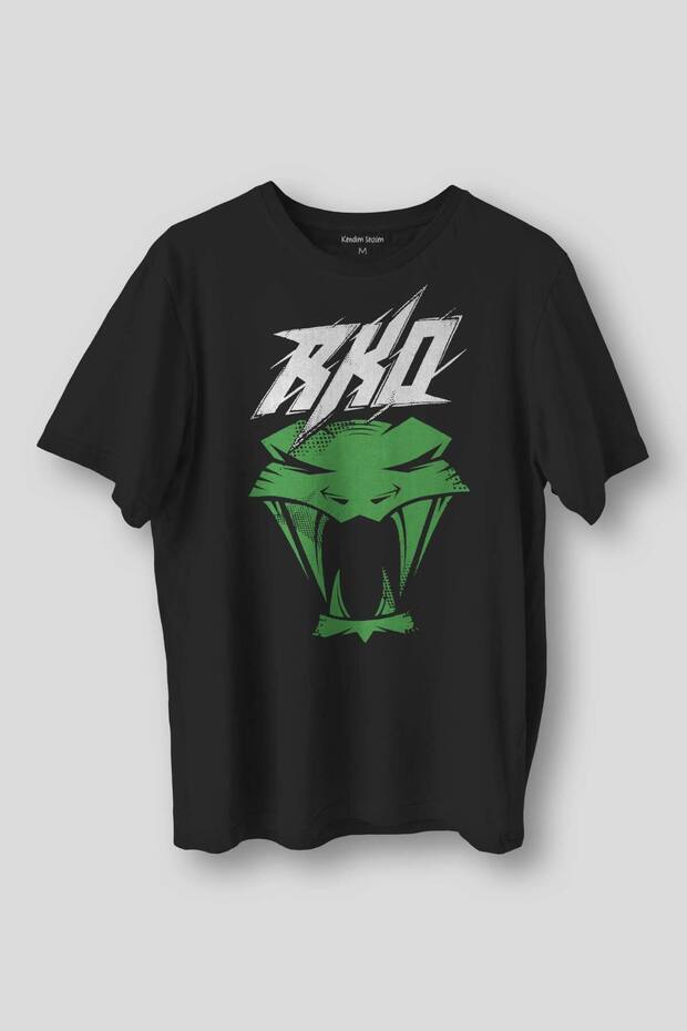 Green Viper Venom Randy Orton Snake Wwe Rko Gym Sports Fight Wrestling Printed Black T-Shirt