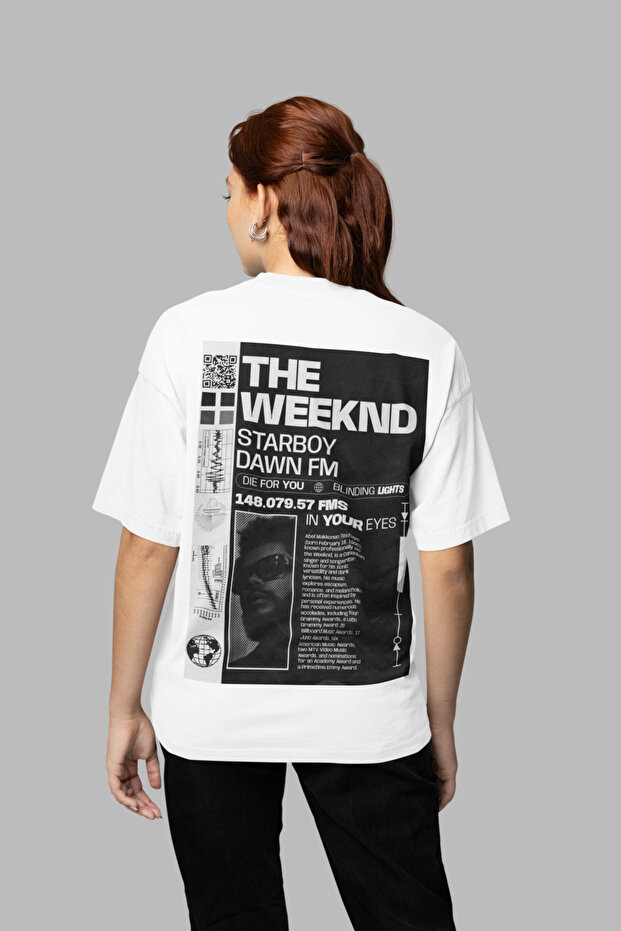 The Weeknd Starboy Dawn Fm Printed Unisex Oversize Rapper T-Shirt