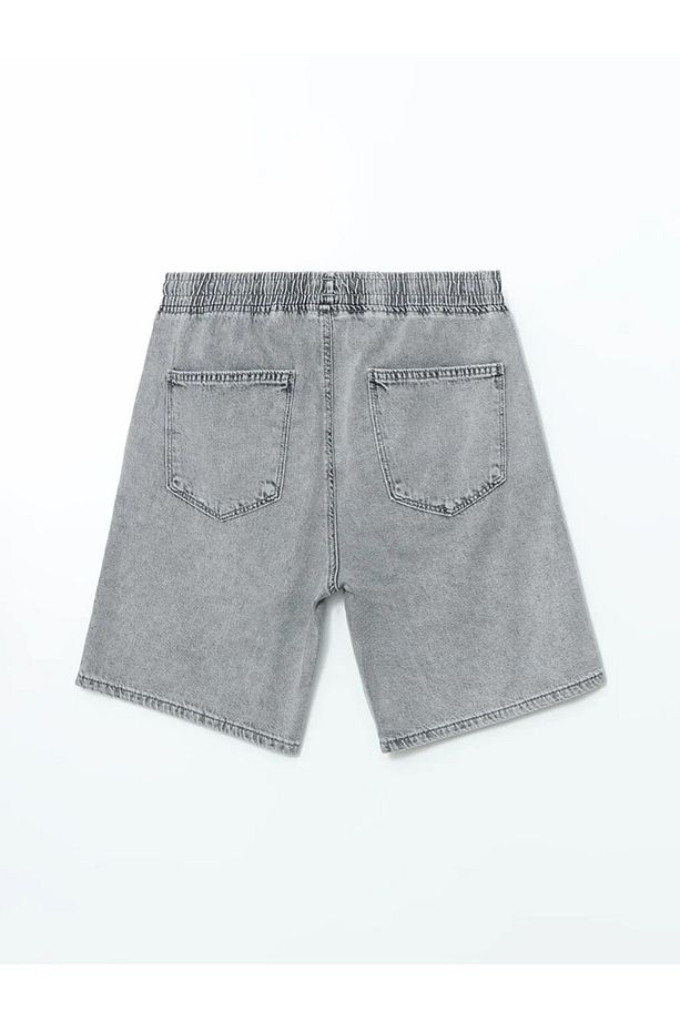 LCW Jeans Gri Rahat Kalıp Erkek Jean Şort - 2