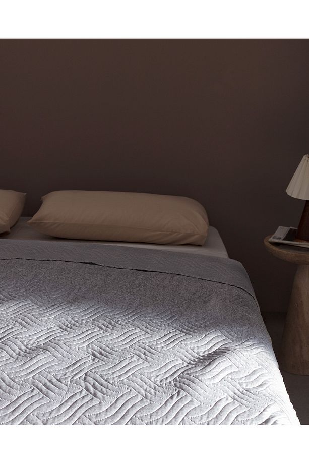 Grelot King Size Baskılı Yatak Örtüsü - Gri - 3