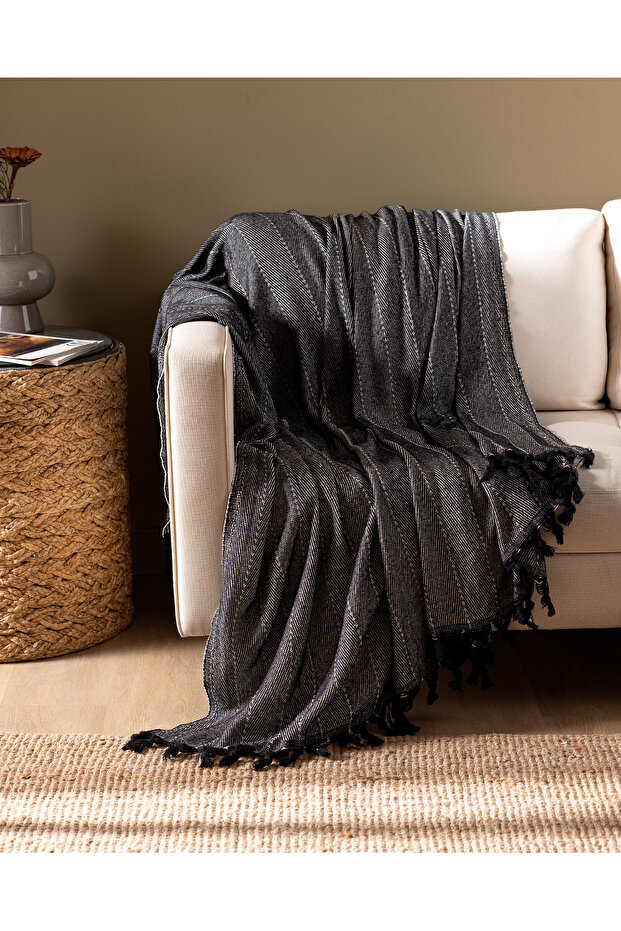 Ranier Sofa Shawl - Black