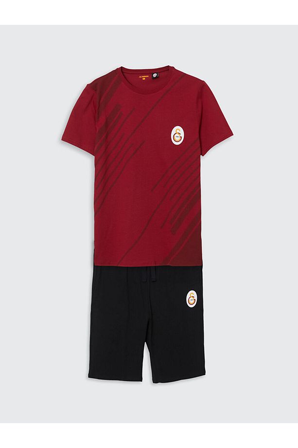 LCW Standart Kalıp Erkek Baskılı Şortlu Pijama Takımı - 5
