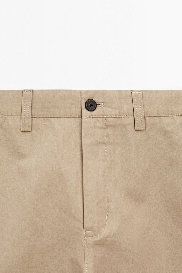 Regular fit pamuk karışımlı pantolon - 7