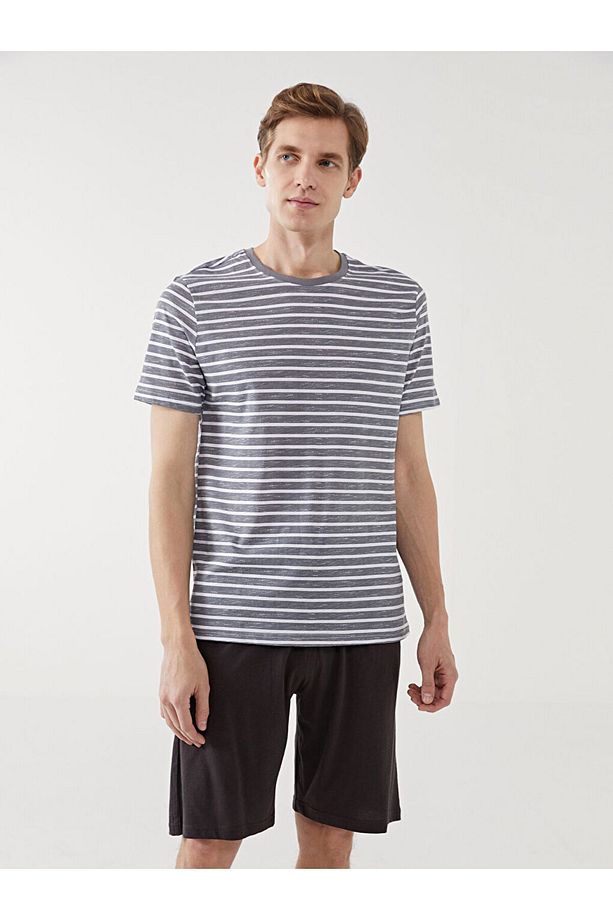 LCW Standart Kalıp Erkek Şortlu Pijama Takımı - 1