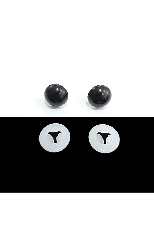 50 Pairs 12 mm Amigurumi Black Screw Double Eyes