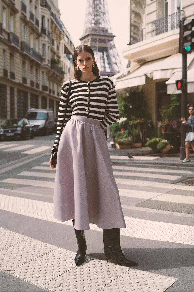 GREATED SATIN SKIRT