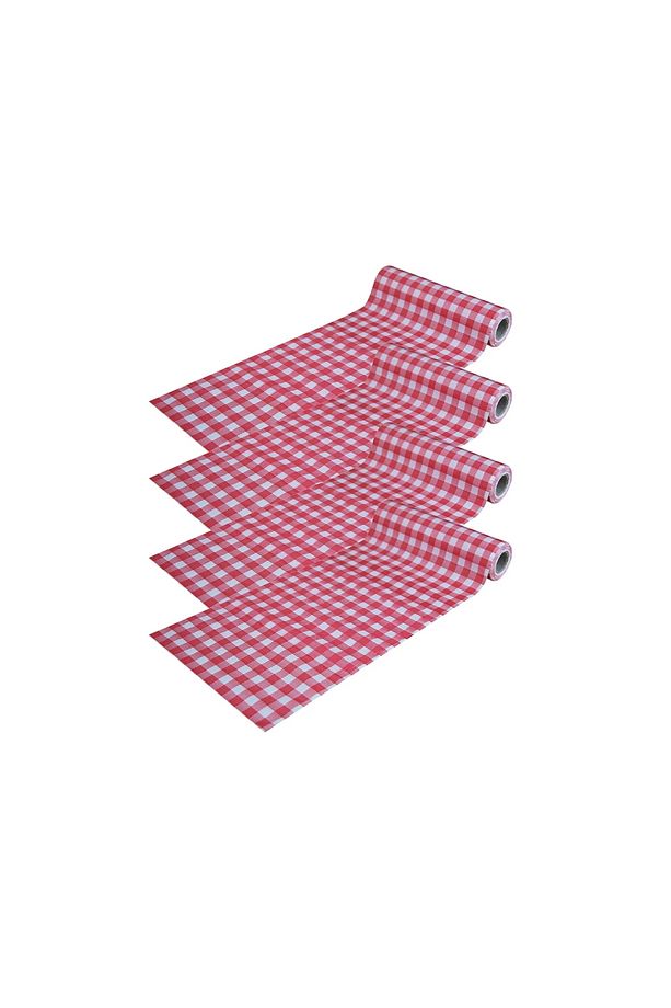Tek Kullanımlık Masa Örtüsü Kırmızı - 100x80cm - 4 Rulo - 1