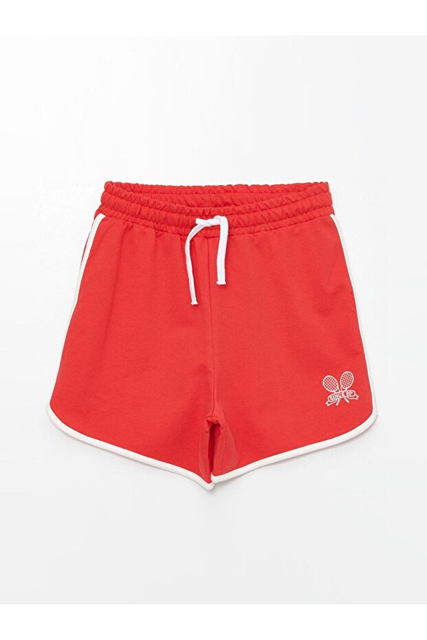 Girls' Printed Shorts with Elastic Waist (S4)