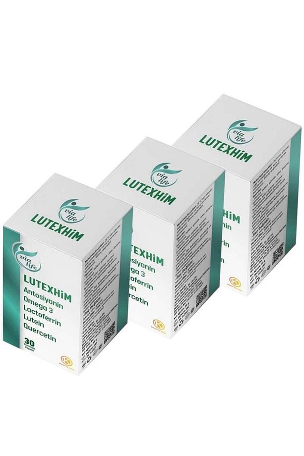 Lutexhim Lactoferrin, Antosiyanin, Omega 3, Quersetin, Lutein, Zeaksantin 30 Soft Jel - 3'lü - 1
