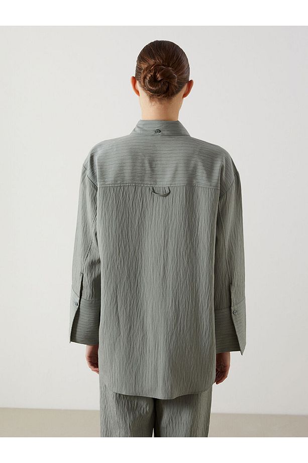 LCW Modal Karışımlı Oversize Kadın Gömlek Tunik - 4