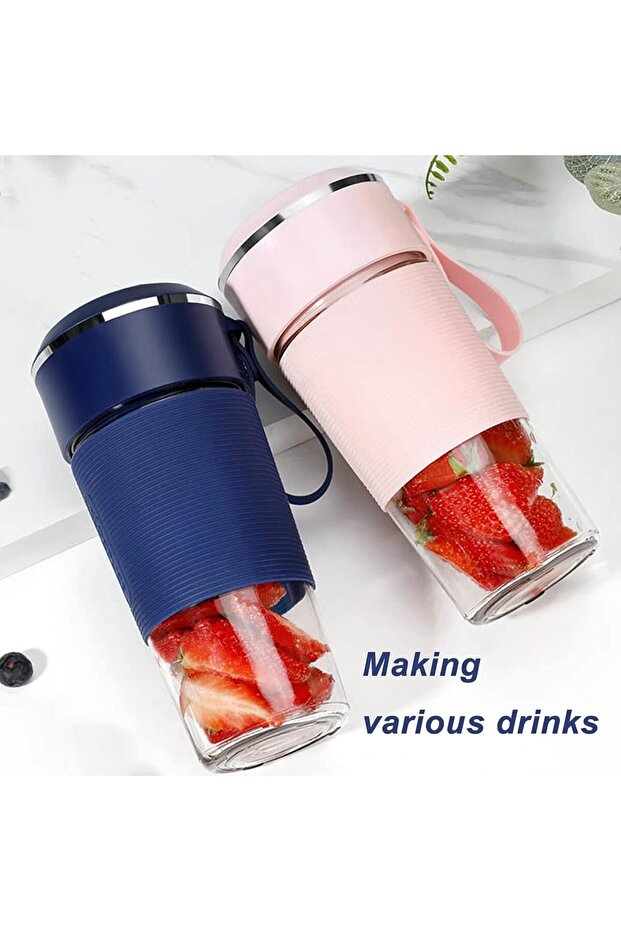 Portable Juicer, High speed ,USB Rechargeable, 1200mAh, 3 LED, Fruit Mixer for shake and smoothie - 7